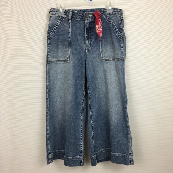 Anthropologie Pilcro High Rise Utility Crop Jeans - Picture 4 of 8